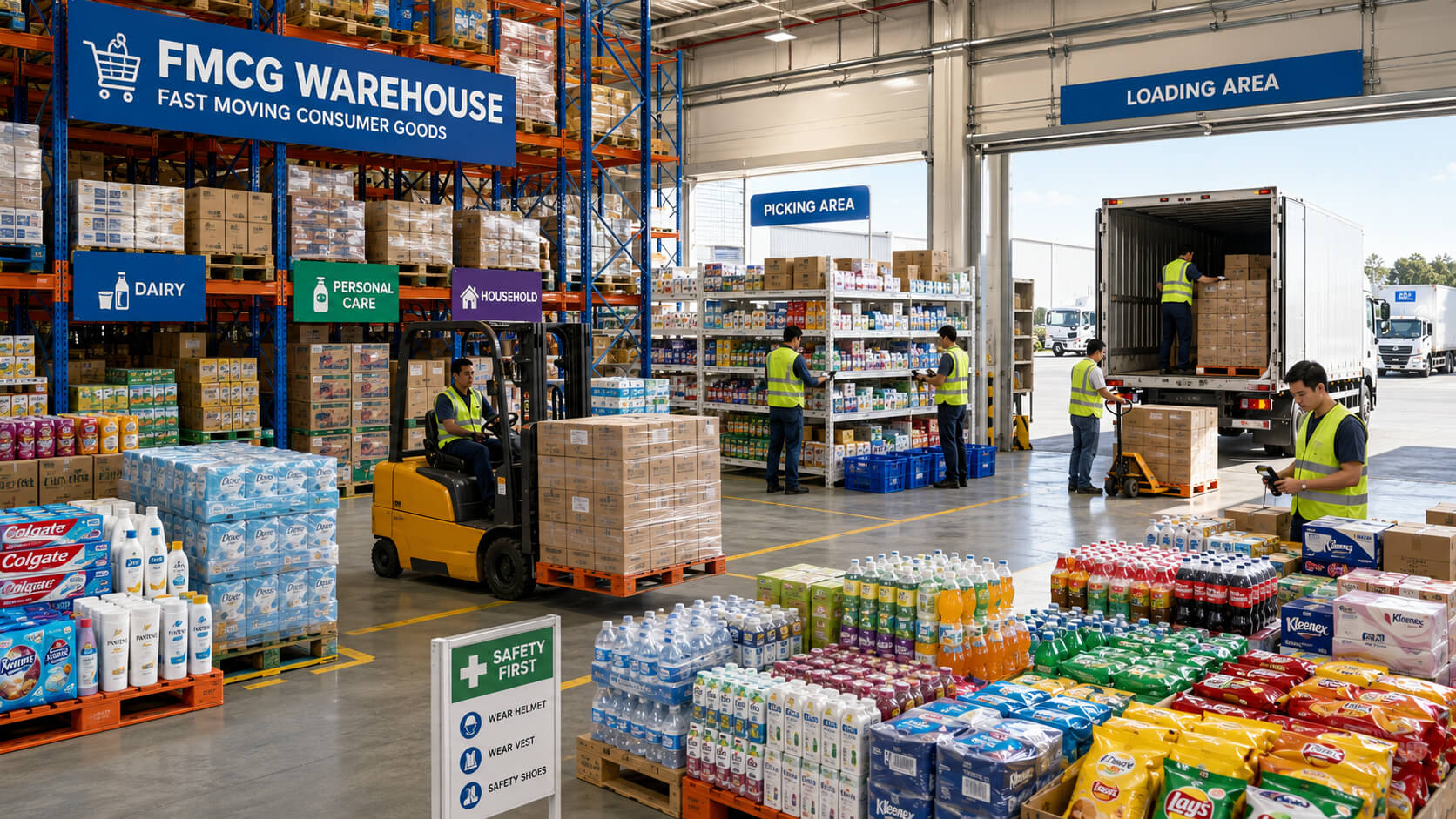 FMCG distribution automated warehouse operation